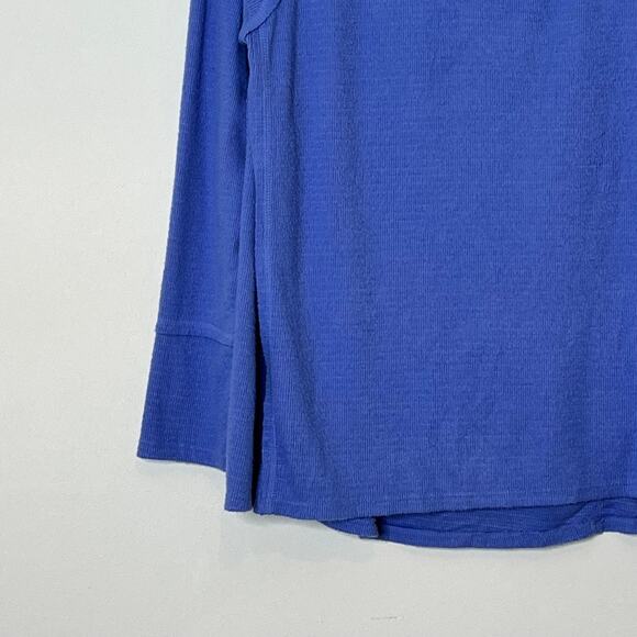 Wildfox Haley Brushed Purple Orchid V Neck Long Sleeve Thermal Sweater Top Small - Picture 4 of 9